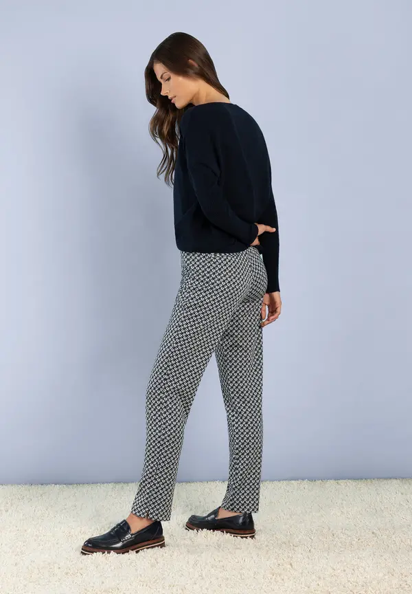 More & More Jerseyhose, Mini-Jacquard Exklusivangebot