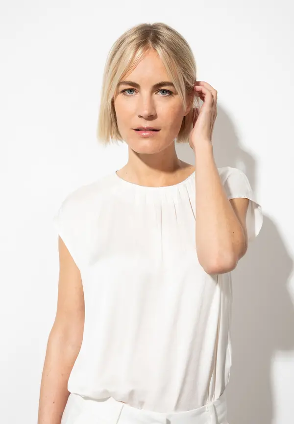 More & More Satinbluse, ecru, Sommer-Kollektion Zeitlich begrenztes Angebot