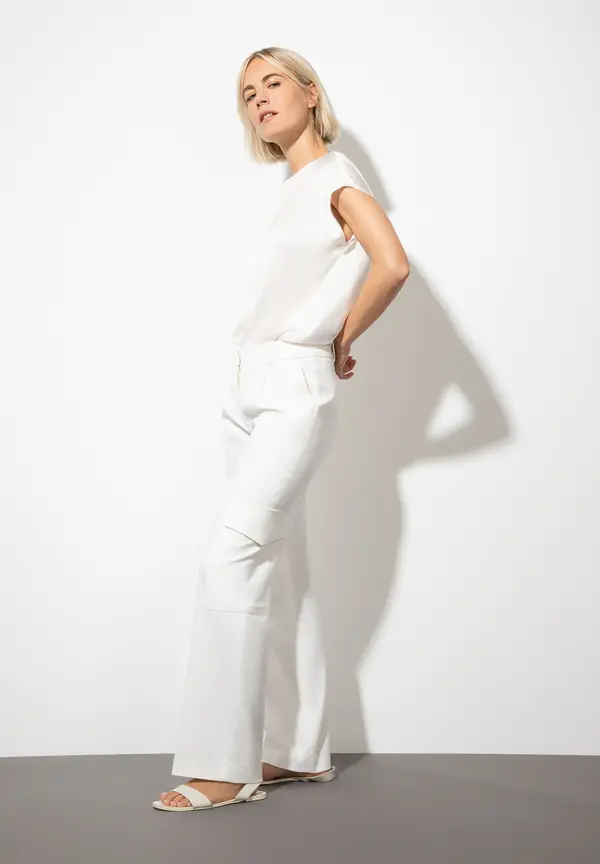 More & More Satinbluse, ecru, Sommer-Kollektion Zeitlich begrenztes Angebot