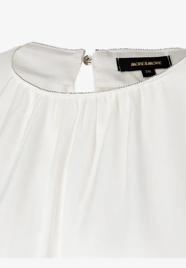 More & More Satinbluse, ecru, Sommer-Kollektion Zeitlich begrenztes Angebot