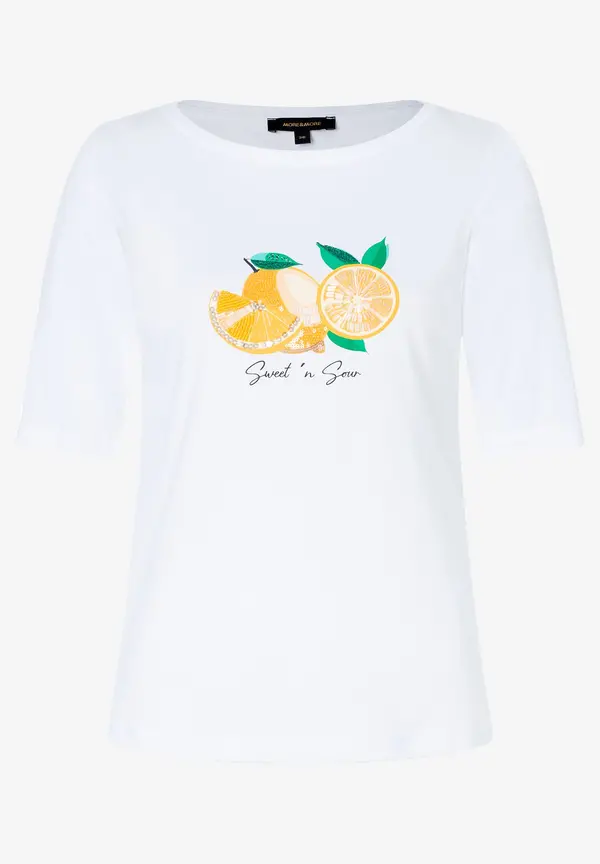 More & More T-Shirt, Zitronen-Applikation, Sommer-Kollektion Neuheiten