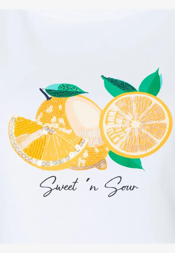 More & More T-Shirt, Zitronen-Applikation, Sommer-Kollektion Neuheiten
