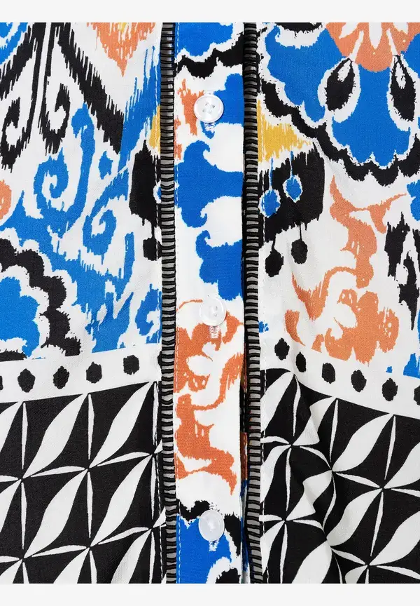 More & More ärmellose Bluse, Ornament-Print, Sommer-Kollektion Super Sparpreis