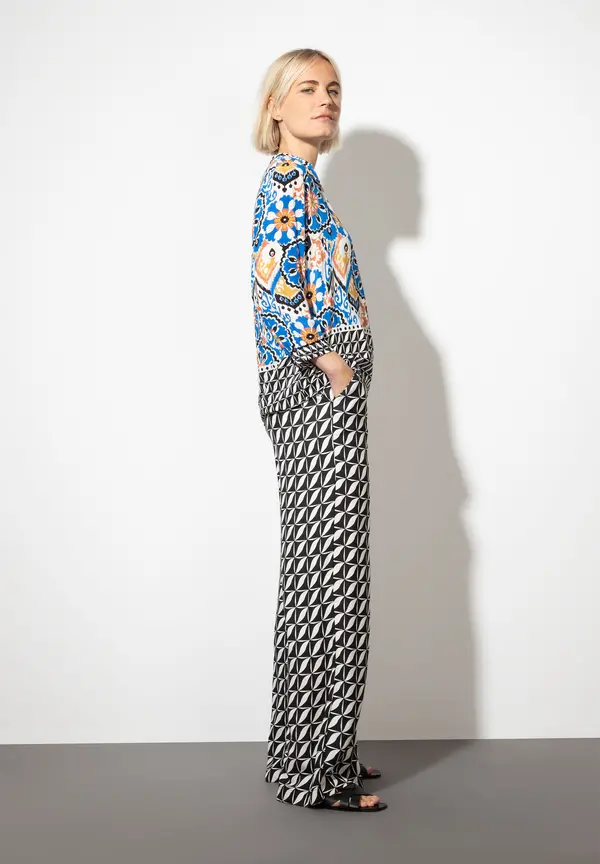 More & More Viskosebluse, Ornament-Print, Sommer-Kollektion Kostenloser Versand international