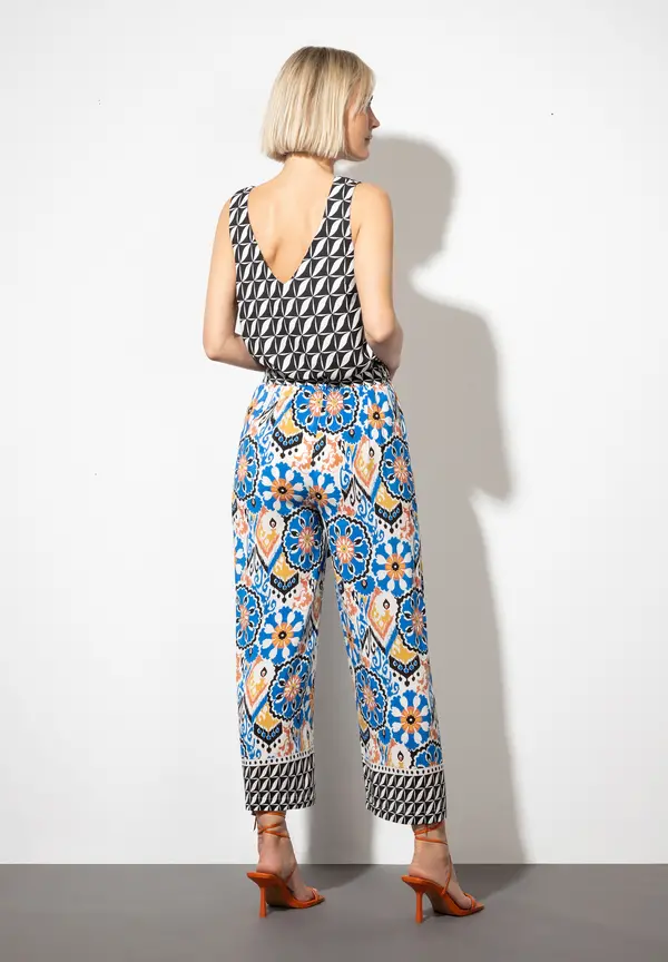 More & More Blusentop, grafischer Print, Sommer-Kollektion Im Verkauf
