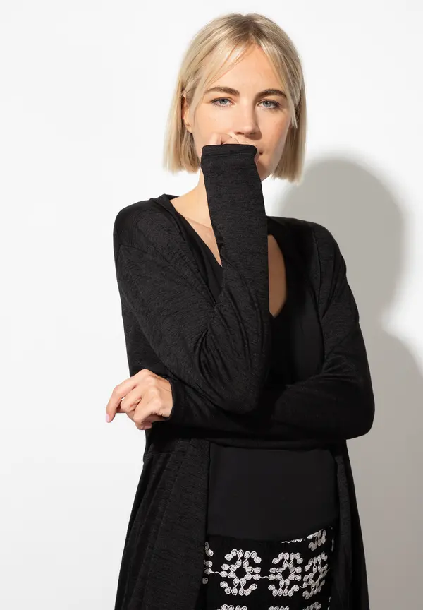 More & More lange Jerseyjacke, schwarz, Sommer-Kollektion Verkauf