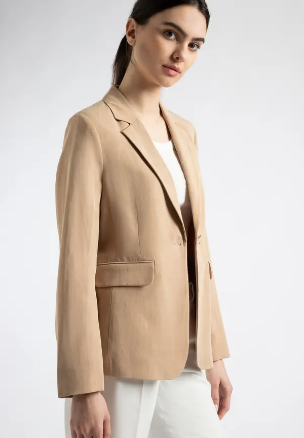 More & More Blazer, soft toffee, Sommer-Kollektion Fabrikverkauf