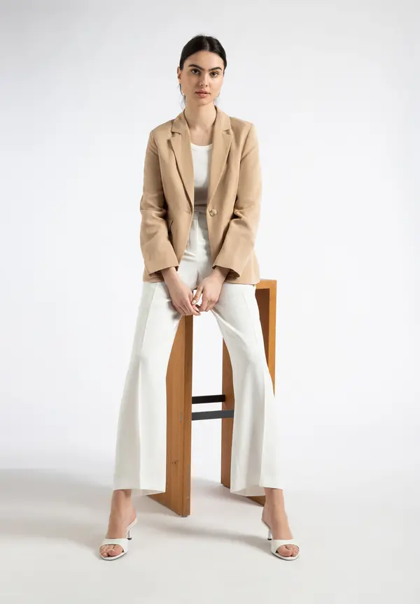More & More Blazer, soft toffee, Sommer-Kollektion Fabrikverkauf