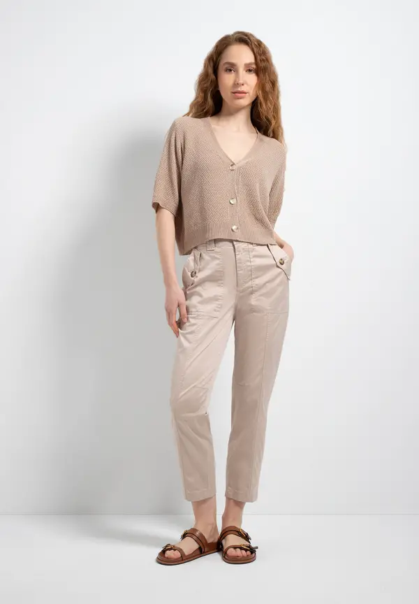 More & More Struktur Cardigan, sand, Sommer-Kollektion Günstig kaufen