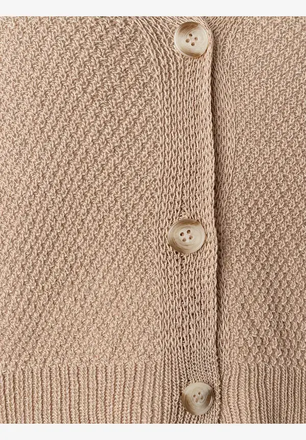 More & More Struktur Cardigan, sand, Sommer-Kollektion Günstig kaufen