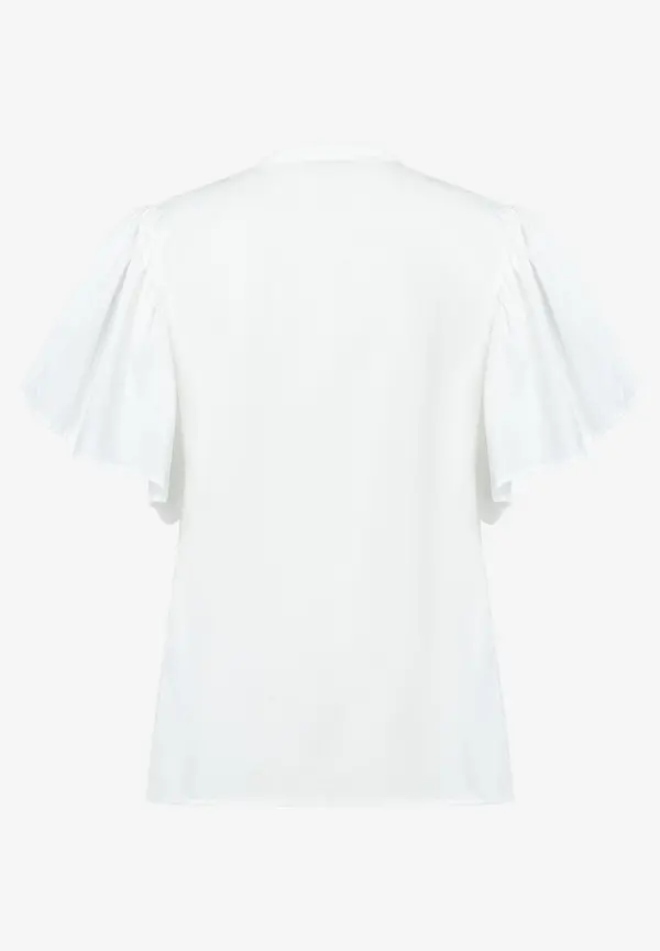 More & More Bluse mit Volantärmeln, weiß, Sommer-Kollektion Muttertagsangebot