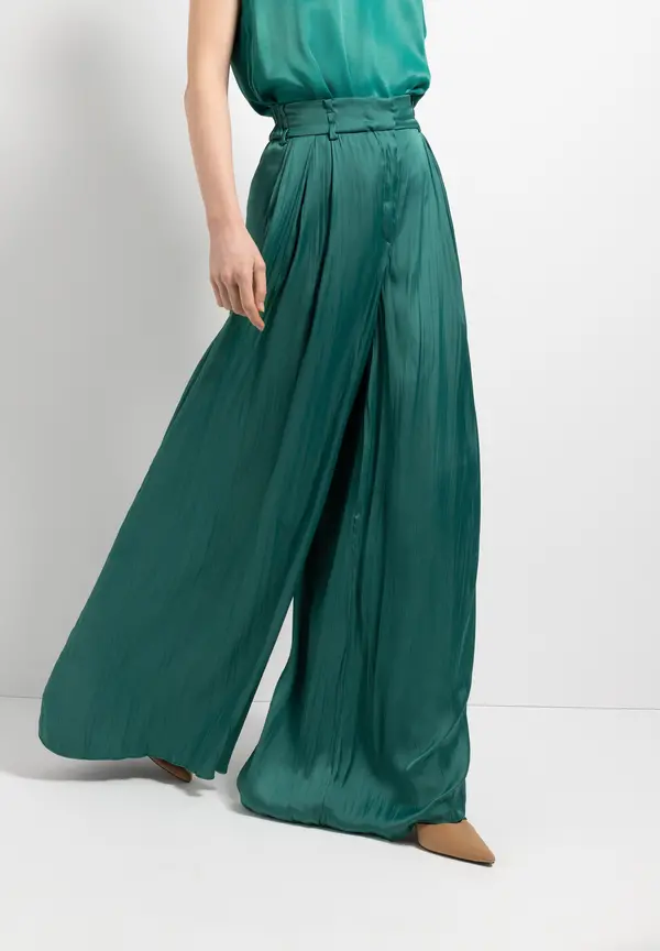 More & More Satinhose, summergarden green, Sommer-Kollektion Sonderangebote