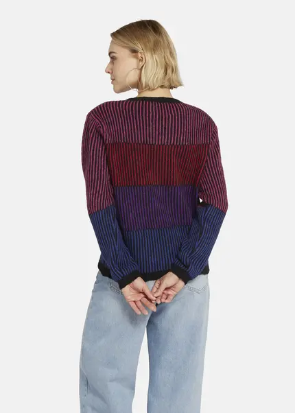 Nicowa Striped Cardigan SINOWA in BLACK MULTICOLORarticle number NC8A22101019E-002 Kostenloser Versand international