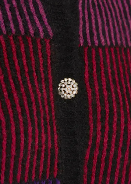 Nicowa Striped Cardigan SINOWA in BLACK MULTICOLORarticle number NC8A22101019E-002 Kostenloser Versand international