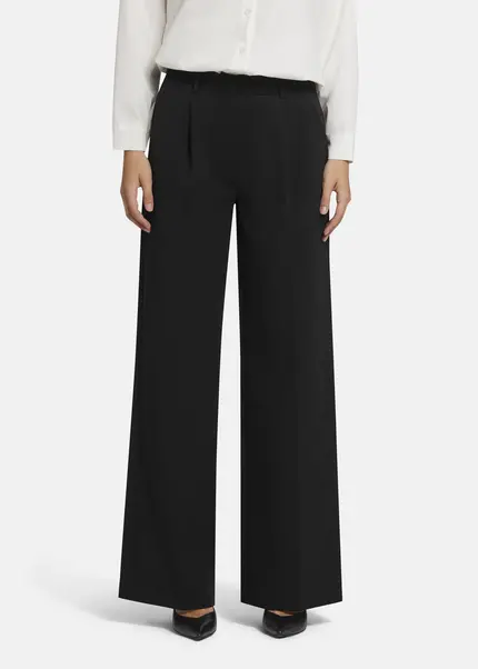 Nicowa Wide Leg Twill Pants - VINIWIA in BLACKarticle number NC9A24003019E-002 Fabrikladen