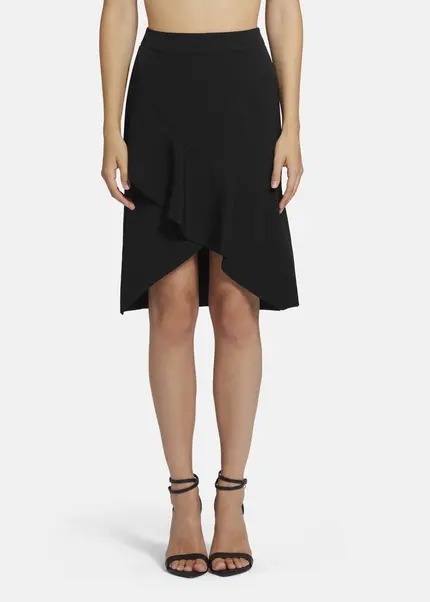 Nicowa Twill Ruffle Skirt - LOWIANA in BLACKarticle number NC9A24004019E-002 Speichern exportieren