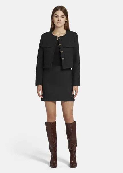Nicowa Wool Mini Skirt - LANINO in ANTHRACITEarticle number NC9A24016038E-007 Black Friday Preise