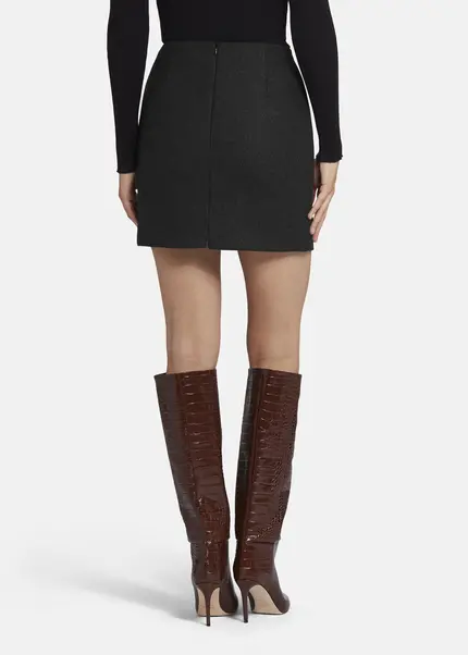 Nicowa Wool Mini Skirt - LANINO in ANTHRACITEarticle number NC9A24016038E-007 Black Friday Preise