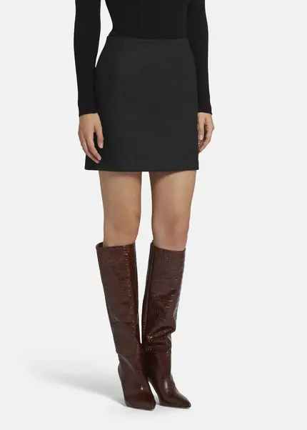 Nicowa Wool Mini Skirt - LANINO in ANTHRACITEarticle number NC9A24016038E-007 Black Friday Preise