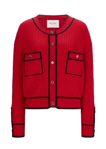 Nicowa Oversized cardigan - IDOWIA in REDarticle number NC8A22104014E-014 Nicowa Oversized cardigan - IDOWIA in REDarticle number NC8A22104014E-014