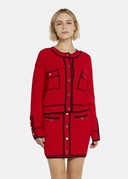 Nicowa Oversized cardigan - IDOWIA in REDarticle number NC8A22104014E-014 Im Verkauf