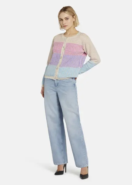 Nicowa Striped Cardigan SINOWA in CREAM MULTICOLORarticle number NC8A22101012E-072 zollfrei