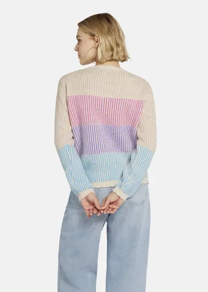 Nicowa Striped Cardigan SINOWA in CREAM MULTICOLORarticle number NC8A22101012E-072 zollfrei