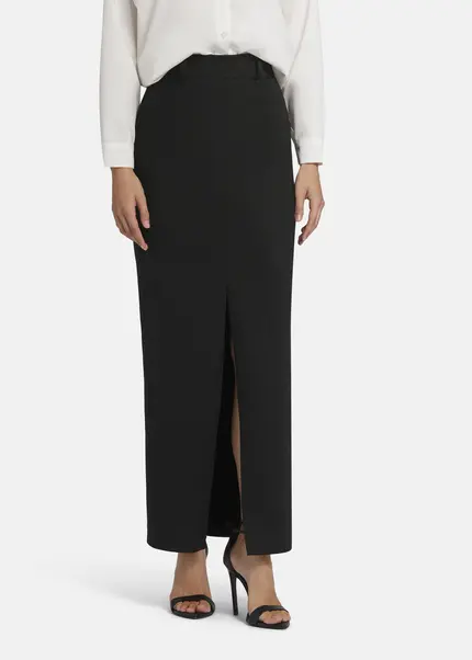 Nicowa Maxi twill skirt TRENALA in BLACKarticle number NC9A22401019E-002 Rabatte dieses Monats