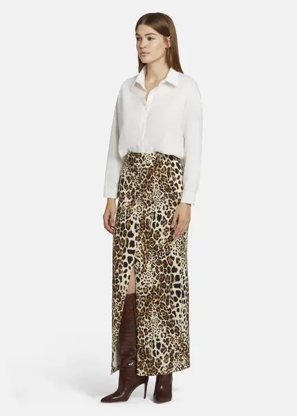 Nicowa Leo twill skirt TRENALA in BLACK LEOarticle number NC9A22401017E-151 2025