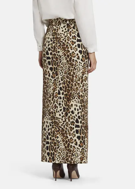 Nicowa Leo twill skirt TRENALA in BLACK LEOarticle number NC9A22401017E-151 2025