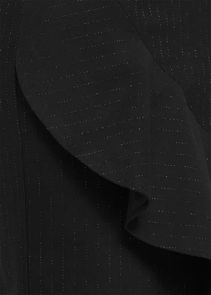 Nicowa Pinstripe twill flounce Skirt - LOWIANA in BLACK PINSTRIPEarticle number NC9A24005019E-002 Outlet