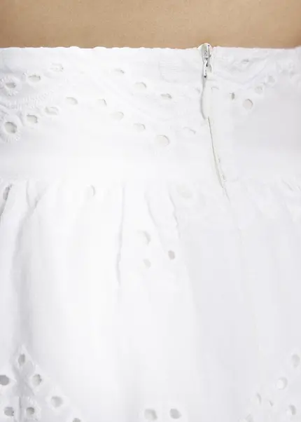 Nicowa Embroidered ruffle skirt - RALICINO in WHITEarticle number NC9A12601011E-004 Auslauf