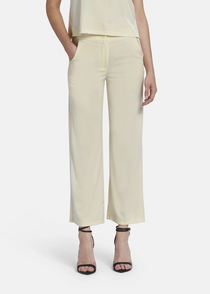 Nicowa Loose trousers made of lamé velvet RIMBIO in OFFWHITE LAMÉarticle number NC8A22508021E-072 Schlussverkauf