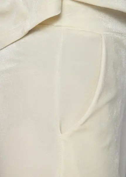 Nicowa Loose trousers made of lamé velvet RIMBIO in OFFWHITE LAMÉarticle number NC8A22508021E-072 Schlussverkauf