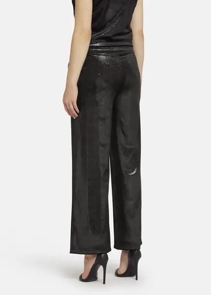 Nicowa Loose trousers made of lamé velvet RIMBIO in BLACK LAMÉarticle number NC8A22508019E-002 Günstiger Verkauf