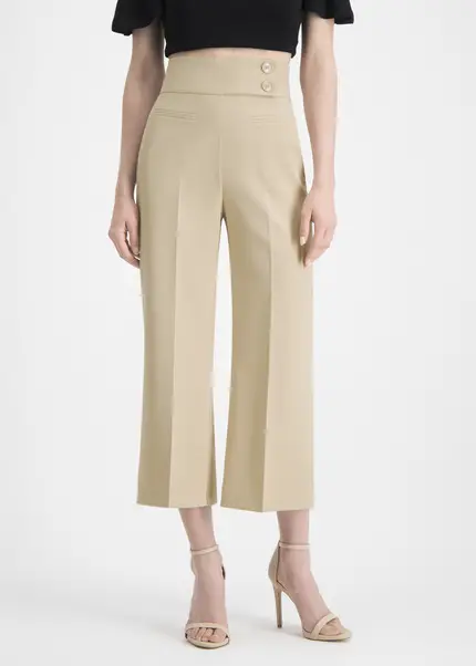 Nicowa Twill culottes with creases – CORADUE in BEIGEarticle number NC7A12016011E-138 Meist gekauft