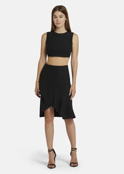 Nicowa Cropped Pinstripe Twill Top - LOWICA in BLACK PINSTRIPEarticle number NC9A24007019E-002 Rabatt