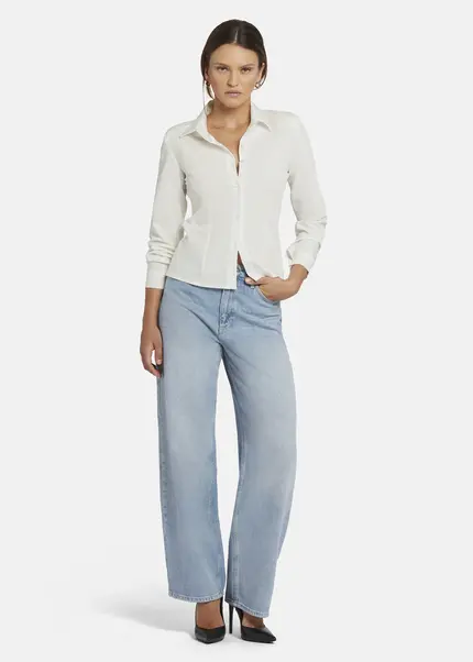 Nicowa Fitted shirt with shoulder pads - CAMIWA in WHITEarticle number NC9A22404011E-004 Großer Ausverkauf