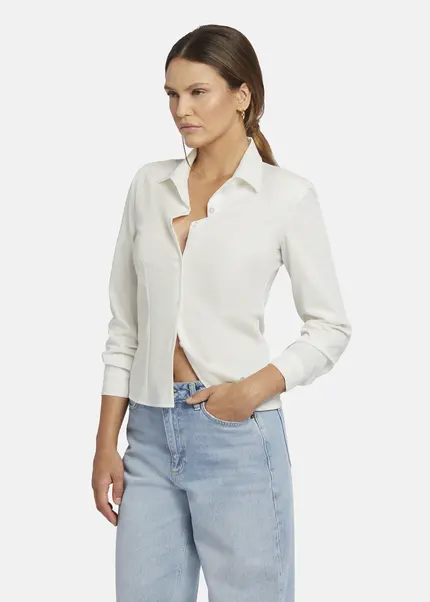 Nicowa Fitted shirt with shoulder pads - CAMIWA in WHITEarticle number NC9A22404011E-004 Großer Ausverkauf