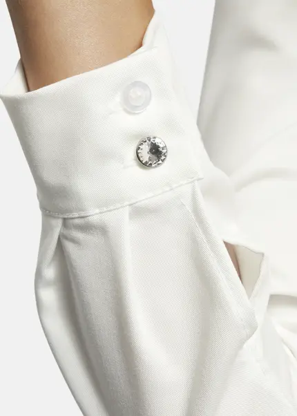 Nicowa Fitted shirt with shoulder pads - CAMIWA in WHITEarticle number NC9A22404011E-004 Großer Ausverkauf