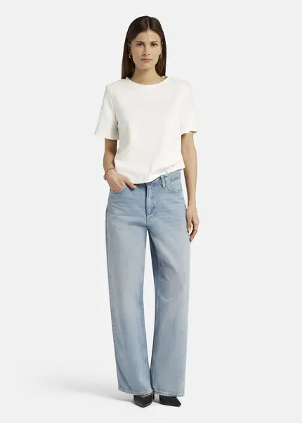 Nicowa T-shirt with shoulder pads - DILAWIA in WHITEarticle number NC9A12403011E-004 Exklusivangebot