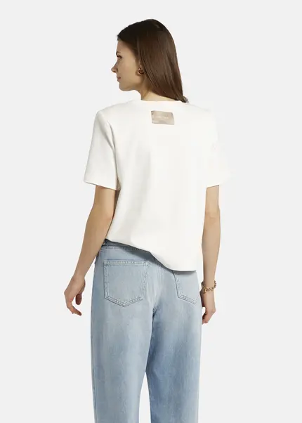 Nicowa T-shirt with shoulder pads - DILAWIA in WHITEarticle number NC9A12403011E-004 Exklusivangebot