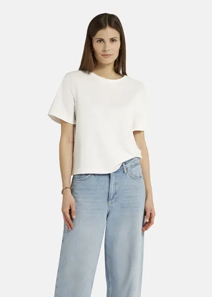 Nicowa T-shirt with shoulder pads - DILAWIA in WHITEarticle number NC9A12403011E-004 Exklusivangebot