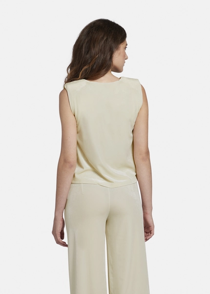 Nicowa Lamé velvet top with shoulder pads VELLIO in OFFWHITE LAMÉarticle number NC8A22507021E-072 Saisonschlussverkauf