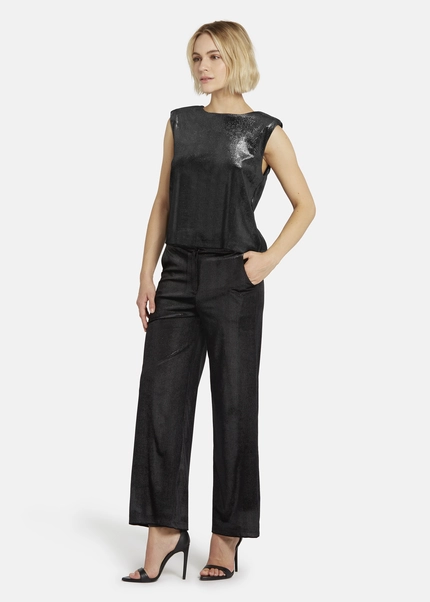 Nicowa Lamé velvet top with shoulder pads VELLIO in BLACK LAMÉarticle number NC8A22507019E-002 Black Friday