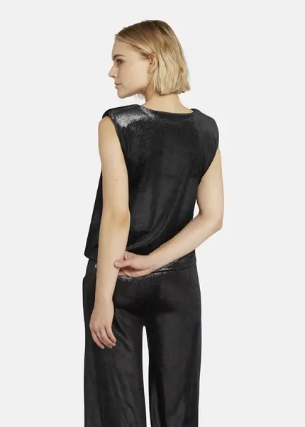 Nicowa Lamé velvet top with shoulder pads VELLIO in BLACK LAMÉarticle number NC8A22507019E-002 Black Friday