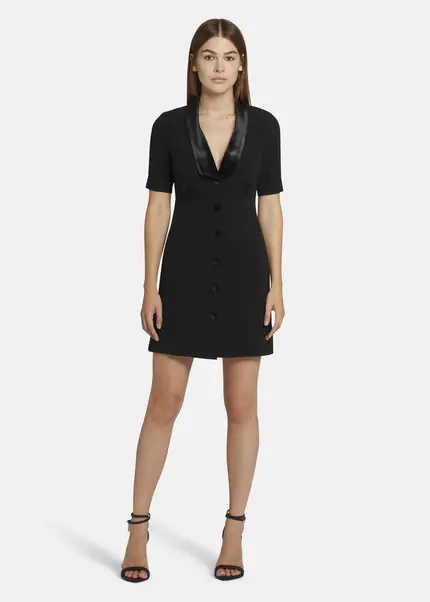 Nicowa Mini dress with lapel collar - AWINALA in BLACKarticle number NC9A22903019E-002 Osterangebot