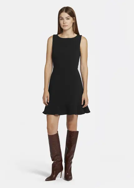Nicowa Mini shift dress with flounce - ENAWIA in BLACKarticle number NC9A22902019E-002 Lagerräumung