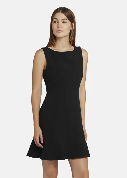 Nicowa Mini shift dress with flounce - ENAWIA in BLACKarticle number NC9A22902019E-002 Lagerräumung