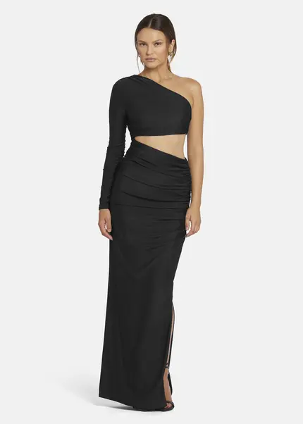 Nicowa Draped One Shoulder Evening Dress - AMOWI in BLACKarticle number NC9A24009019E-002 Top Angebot